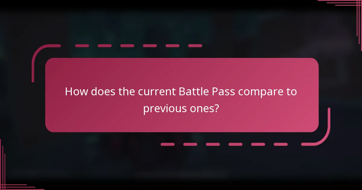 How does the current Battle Pass compare to previous ones?